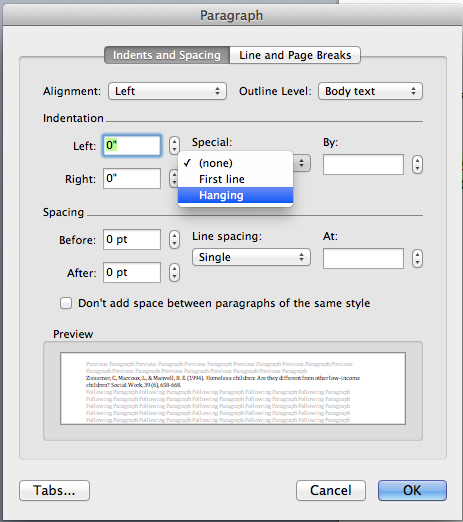 see formatting word for mac 2011